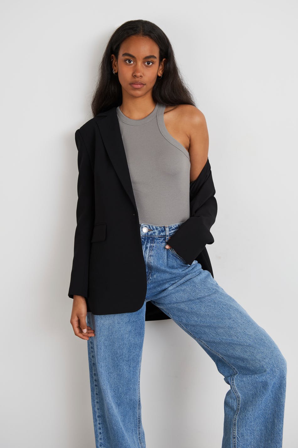 basic rib tank - Blanc