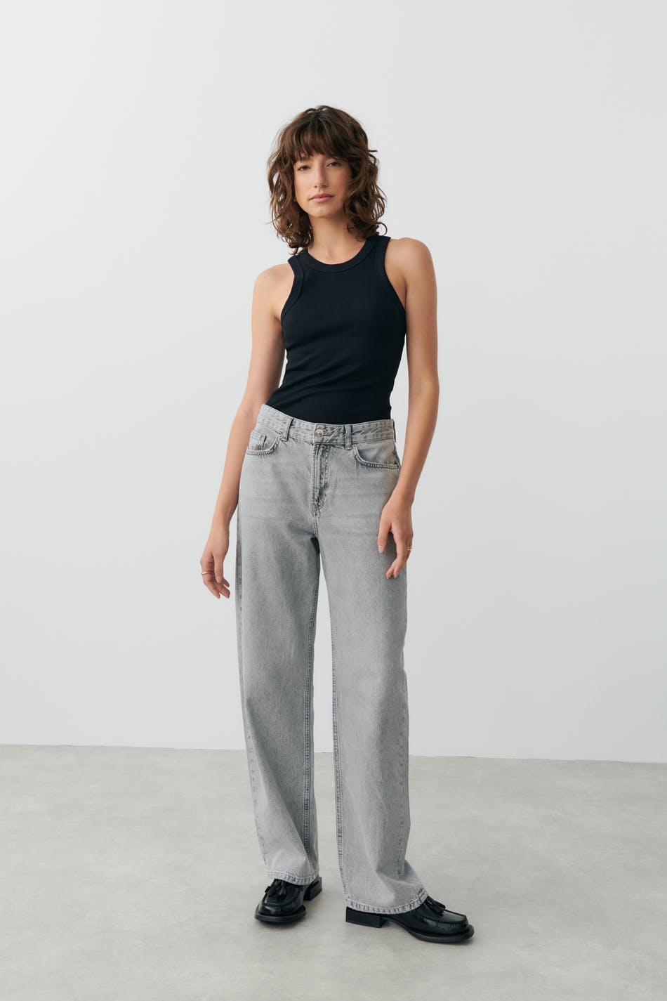 basic rib tank - Noir