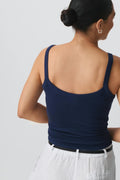 Tight fit rib singlet - Grey melange