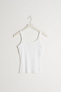 Tight fit rib singlet - Blanc
