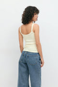 Tight fit rib singlet - Grey melange