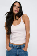 Tight fit rib singlet - Orchid tint