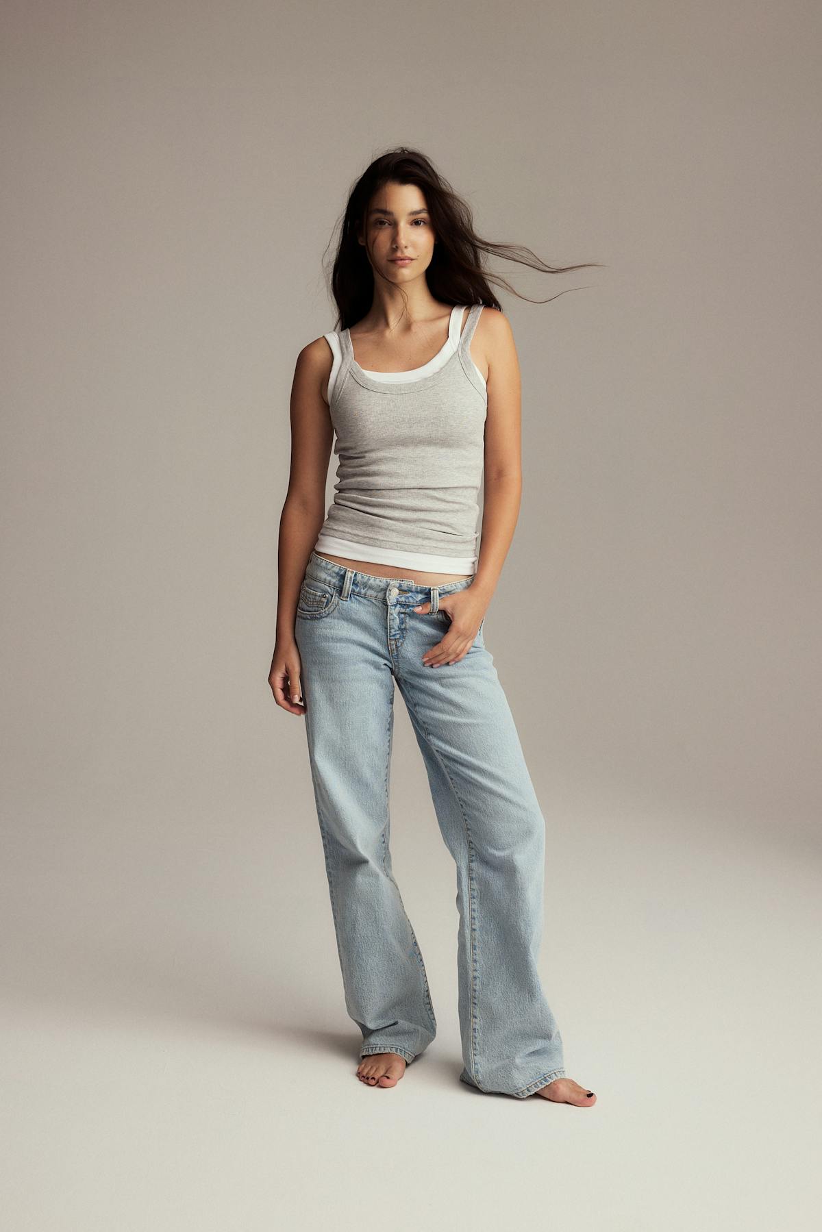 Tight fit rib singlet - Blanc