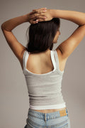 Tight fit rib singlet - Blanc