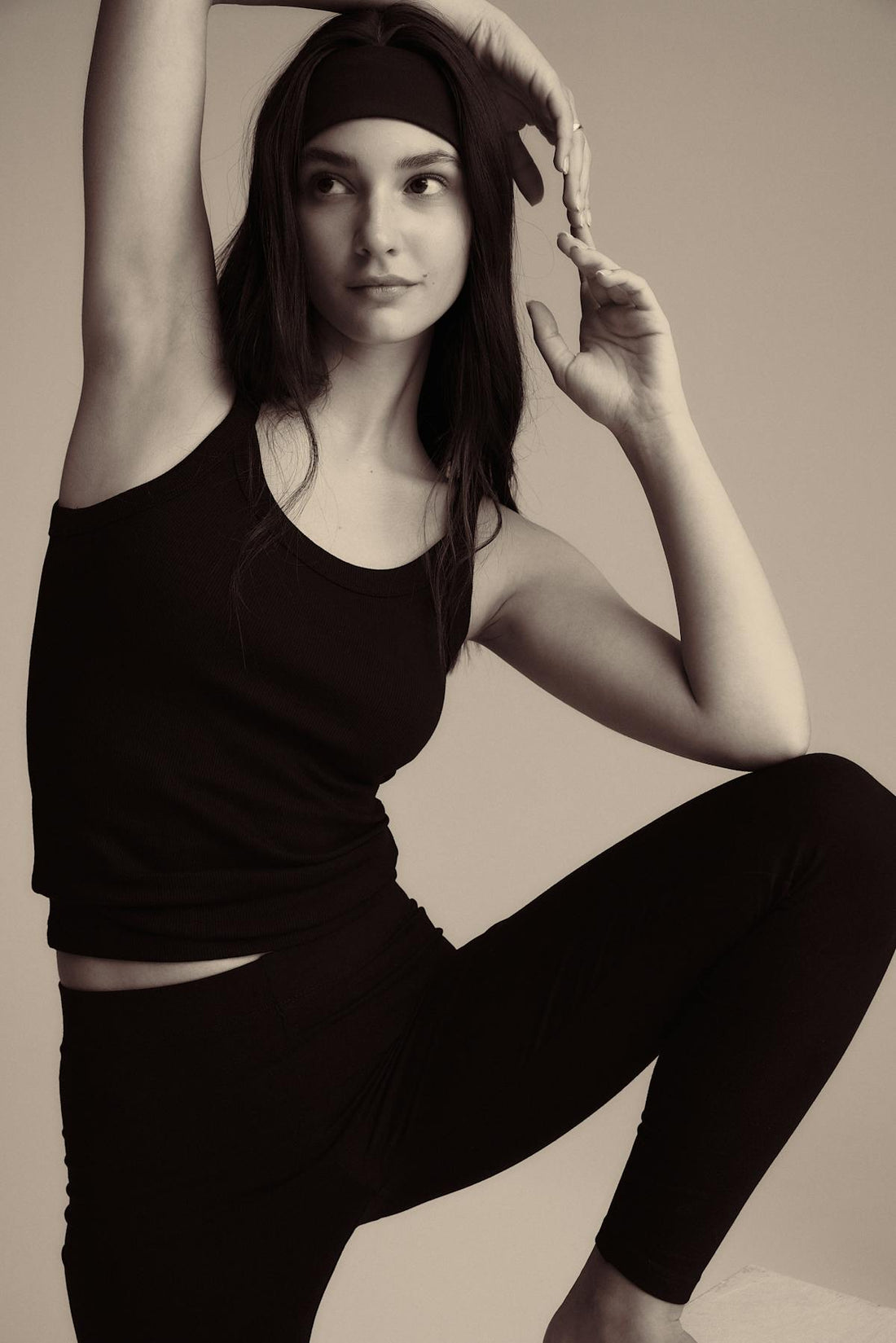 Tight fit rib singlet - Noir