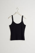 Tight fit rib singlet - Noir