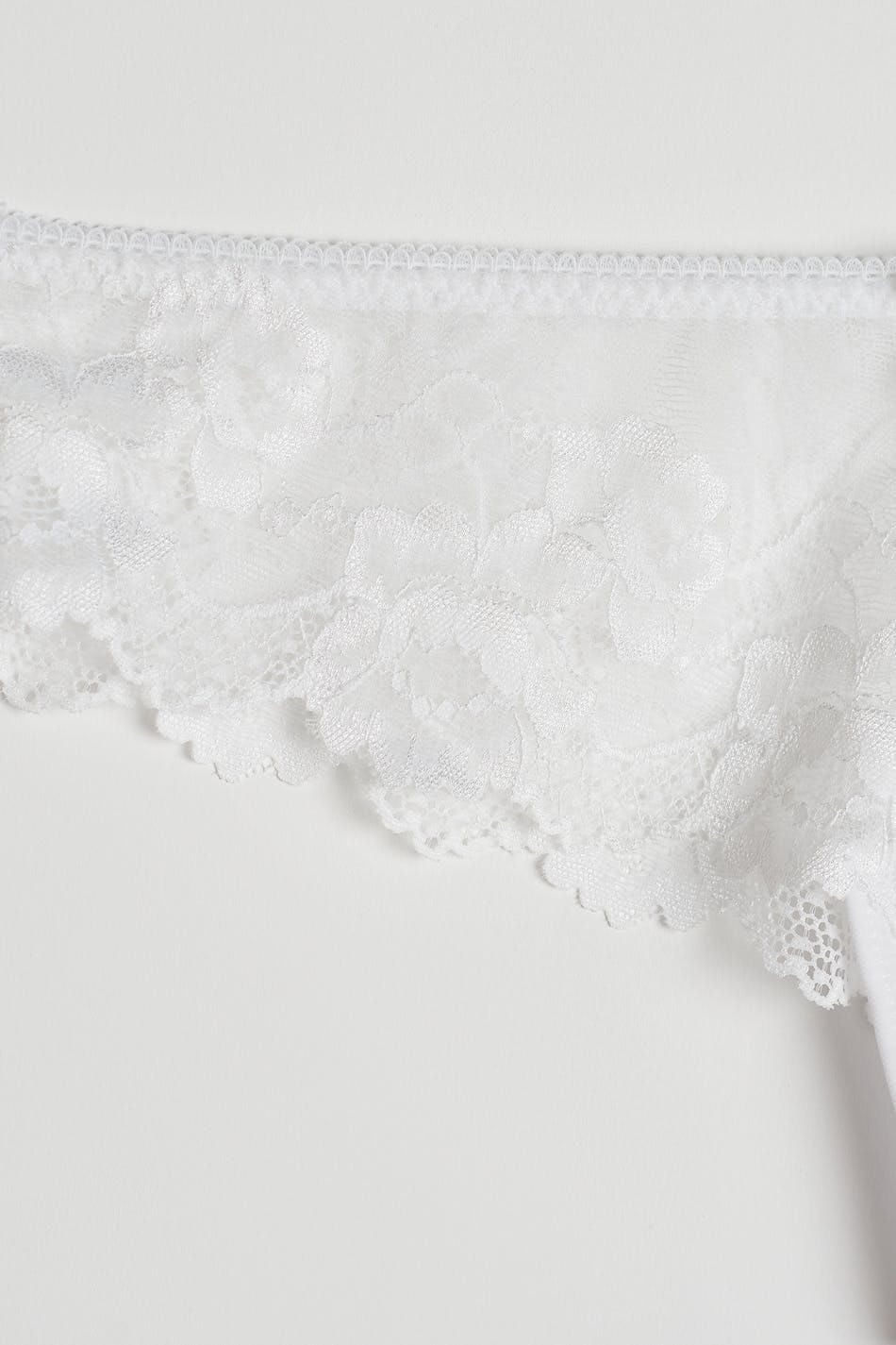lace string - Blanc