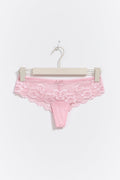 lace string - Pink cloud