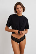lace string - Blanc