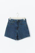 High waist denim shorts - Offblack