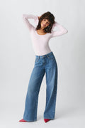 Low wide jeans - Vintage grey