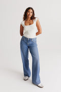 Low wide jeans - Vintage grey