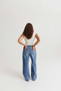Low wide jeans - Vintage grey