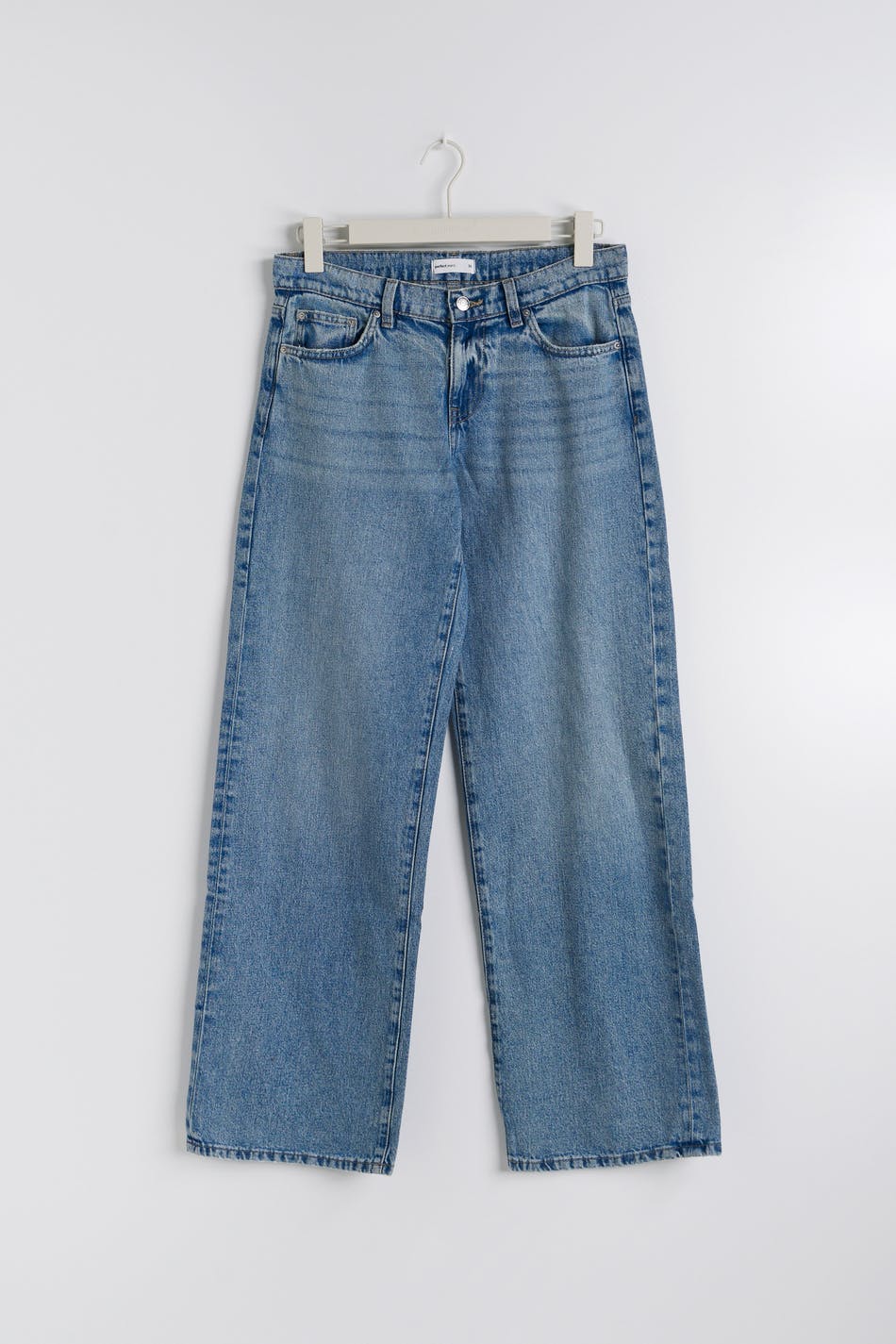 Low wide jeans - Mid blue