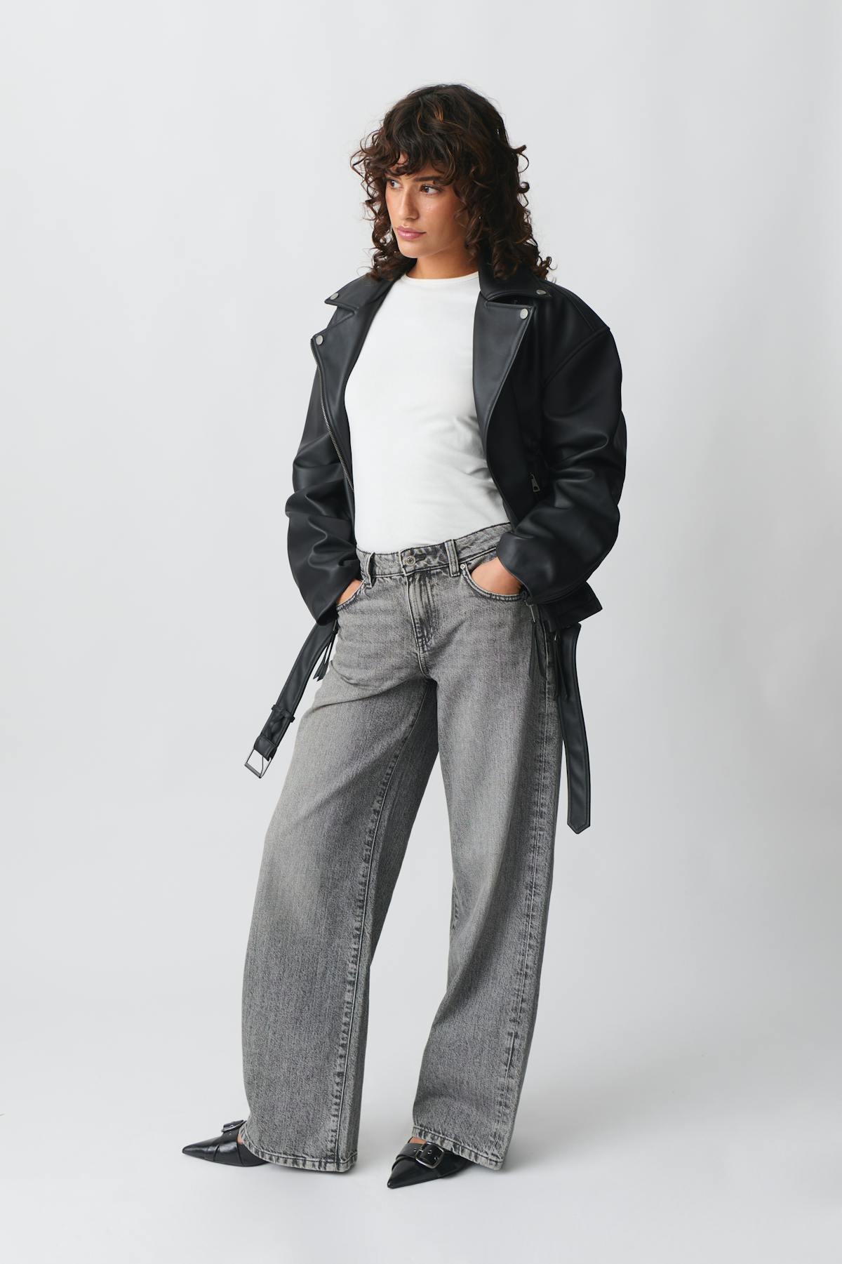 Low wide jeans - Vintage blue