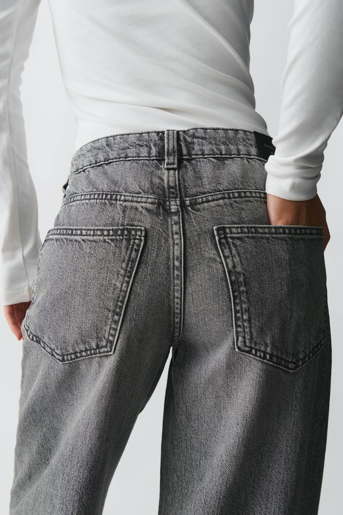 Low wide jeans - Vintage grey