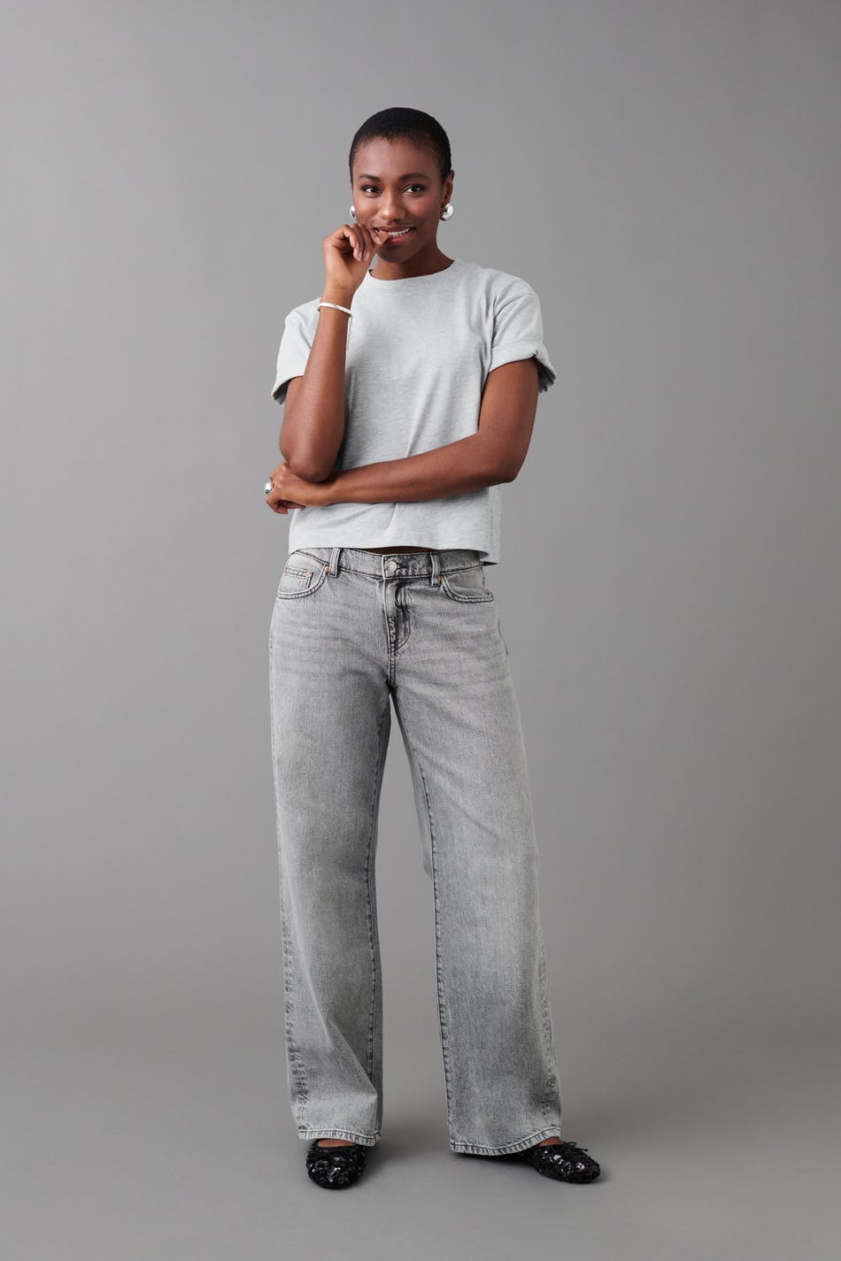 Low wide jeans - Vintage blue