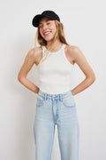 y rib singlet - Blanc cassé