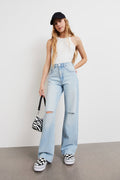 y rib singlet - Blanc cassé