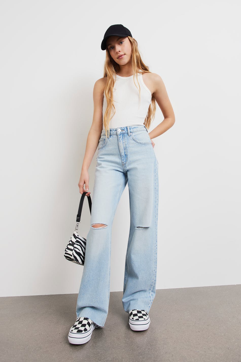 y rib singlet - Blanc cassé