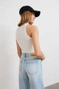 y rib singlet - Blanc cassé