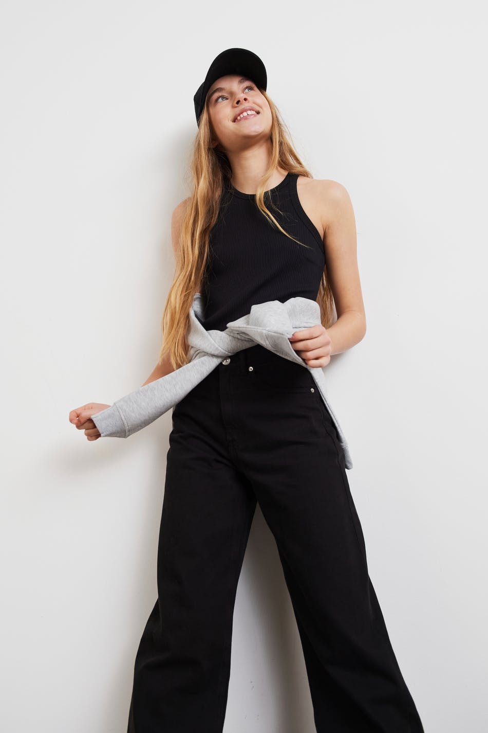 y rib singlet - Noir