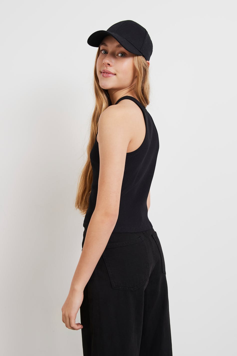 y rib singlet - Grey melange