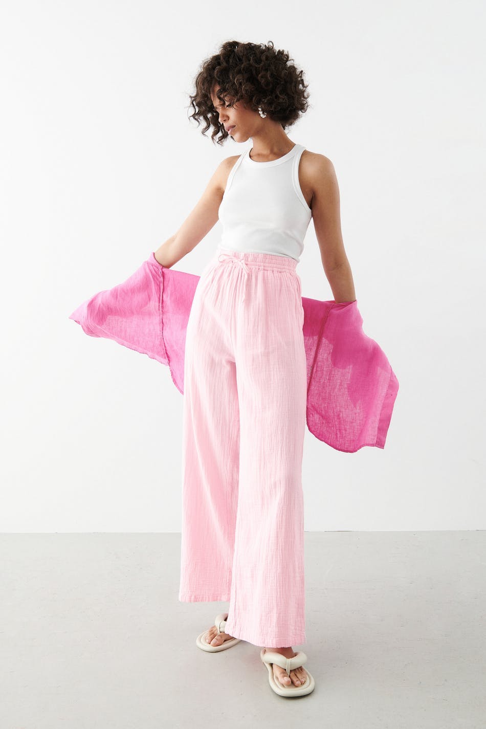 Disa gauze trousers - Parfait pink