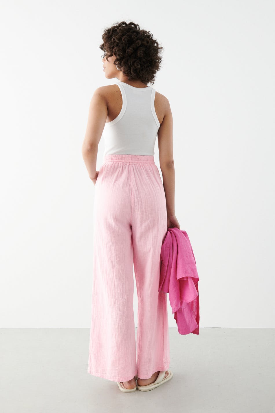 Disa gauze trousers - Parfait pink