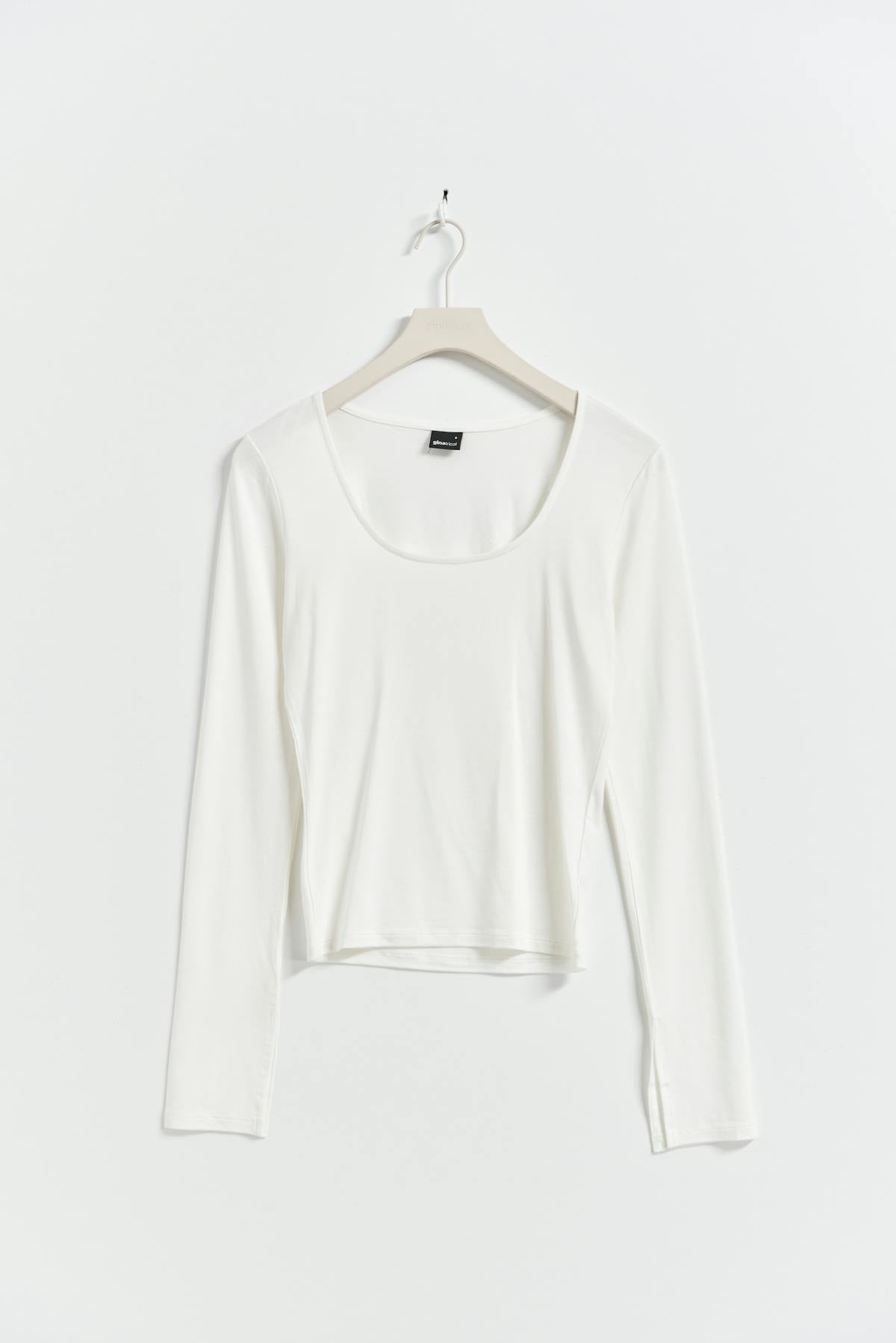 Soft touch jersey top - Blanc cassé