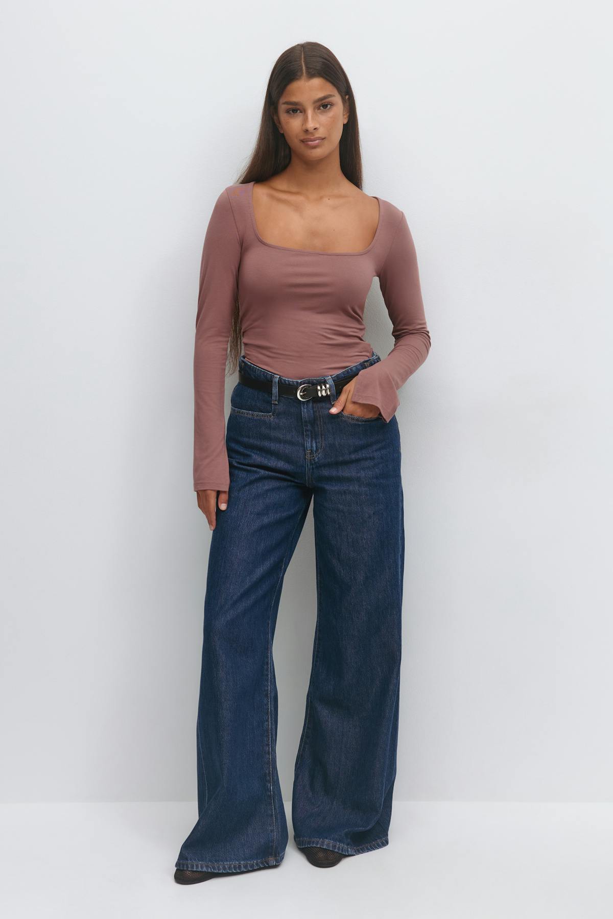 Soft touch jersey top - Stone