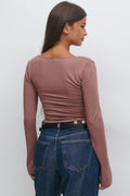 Soft touch jersey top - Stone