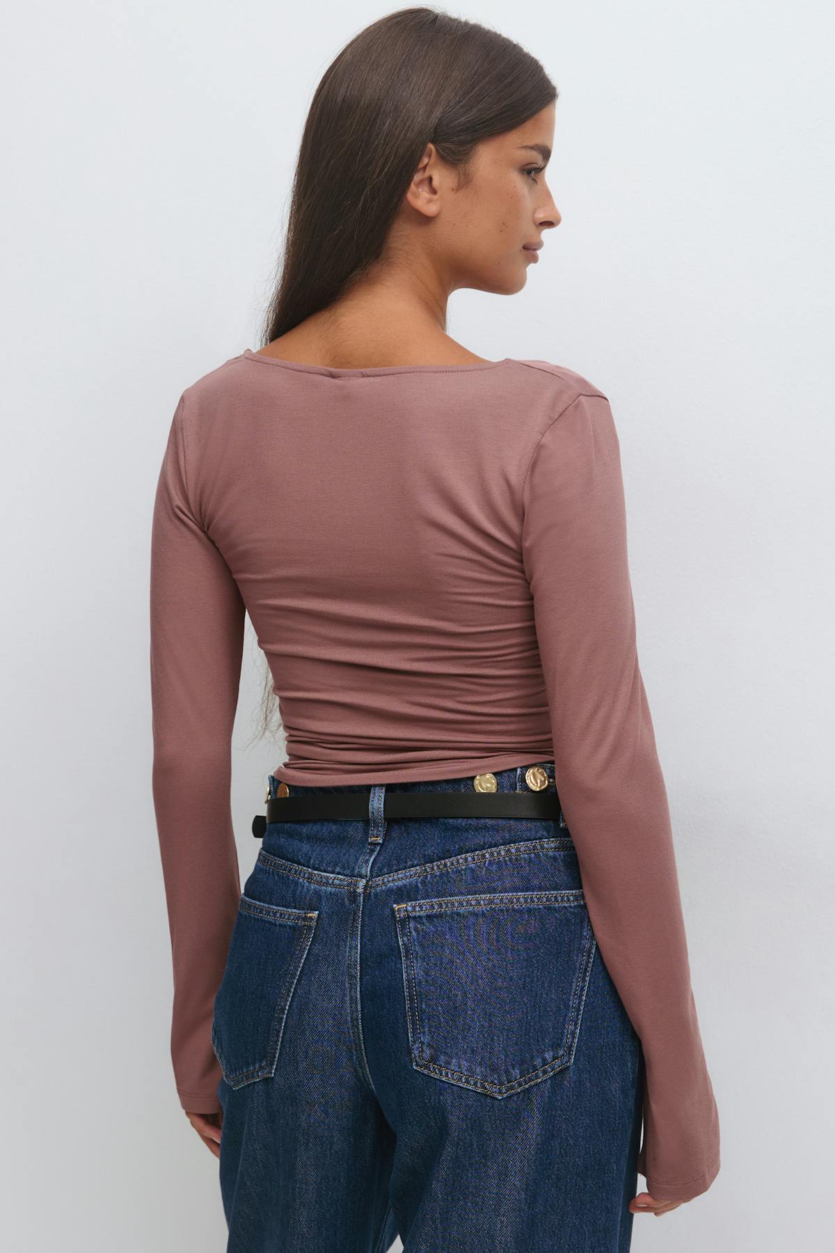 Soft touch jersey top - Stone