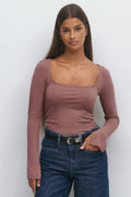 Soft touch jersey top - Stone