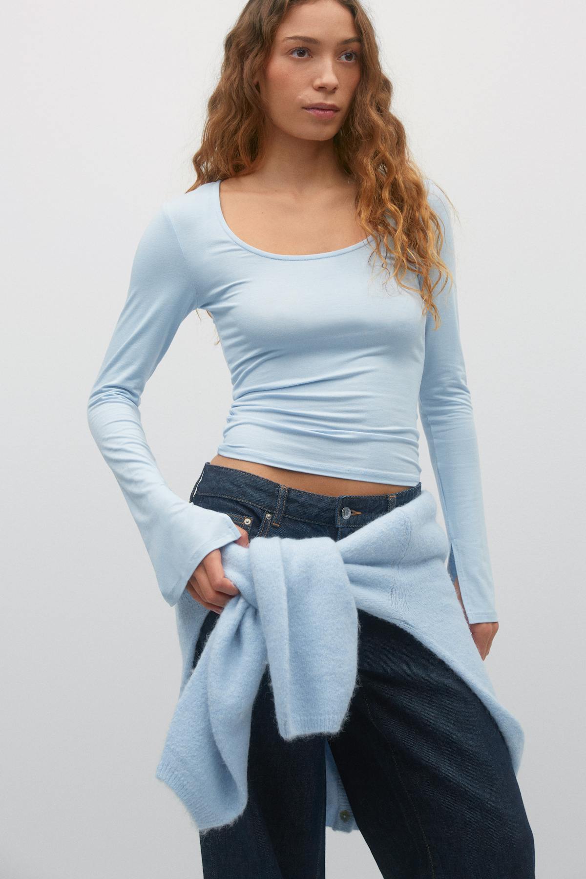 Soft touch jersey top - Black iris