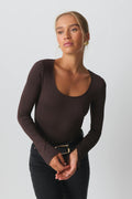 Soft touch jersey top - Grey melange