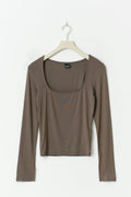 Soft touch jersey top - Stone