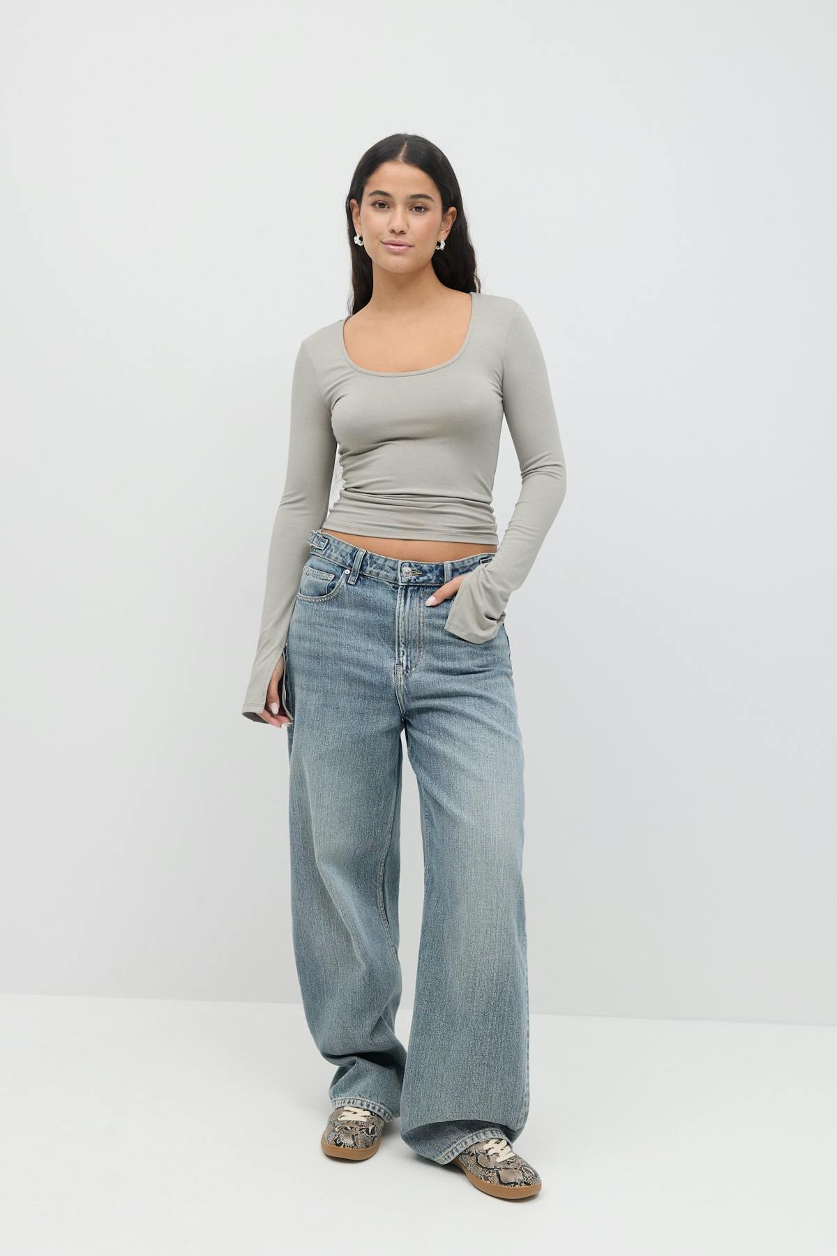 Soft touch jersey top - Black iris