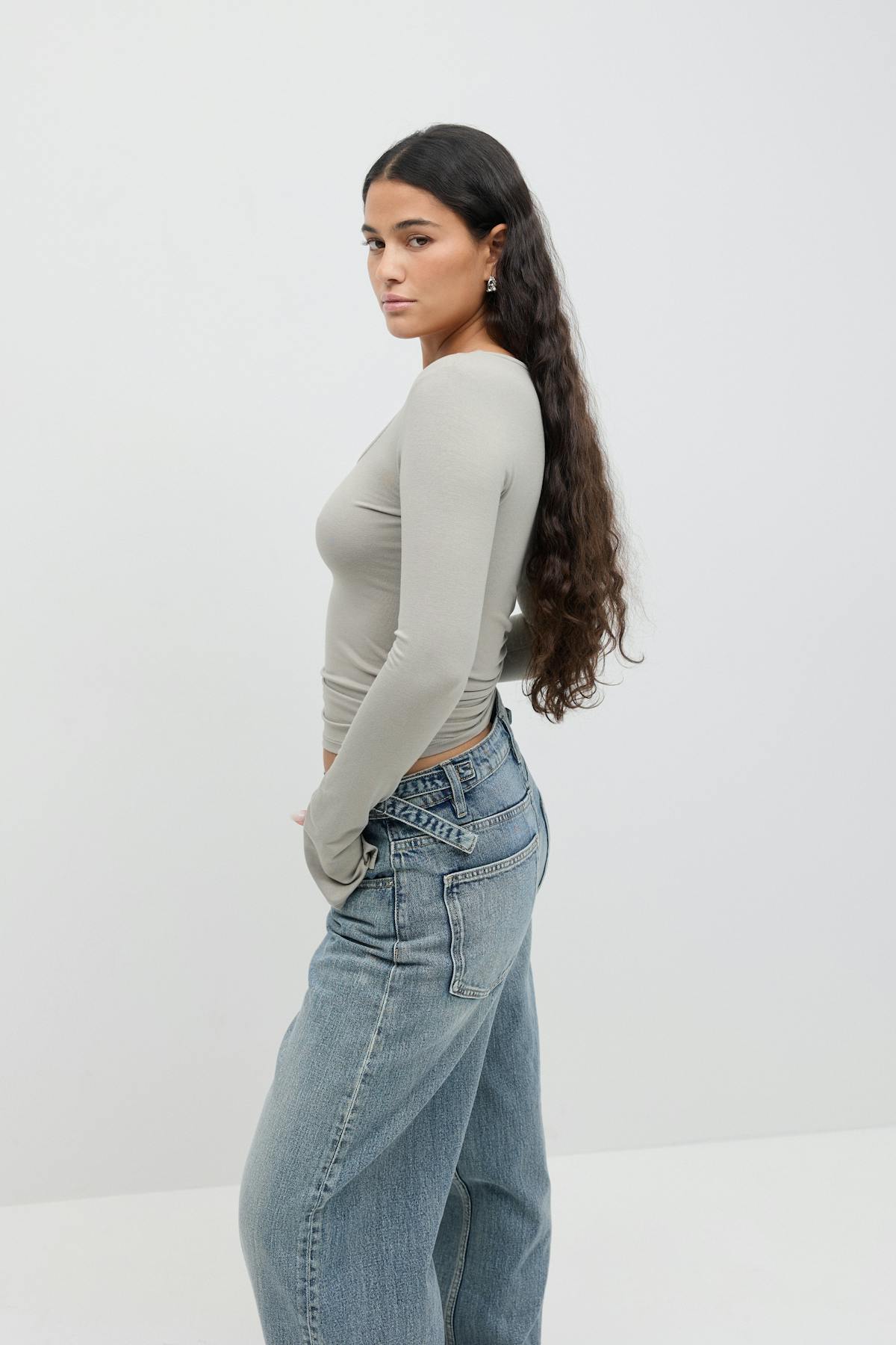 Soft touch jersey top - Black iris