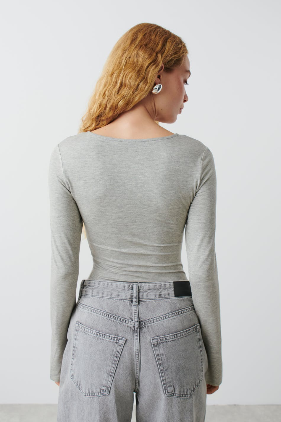 Soft touch jersey top - Noir