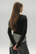 Soft touch jersey top - Blanc cassé