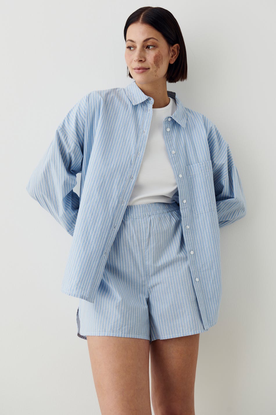Klara pyjamas shorts - Blue/stripe