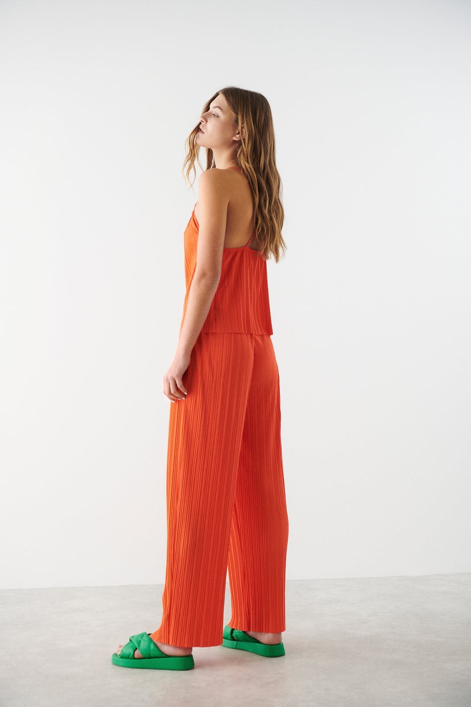 trousers - Red orange