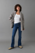 low waist bootcut jeans - Tinted blue