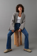 low waist bootcut jeans - Tinted blue