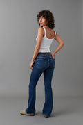 low waist bootcut jeans - Tinted blue