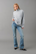 low waist bootcut jeans - Tinted blue
