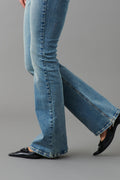 low waist bootcut jeans - Tinted blue