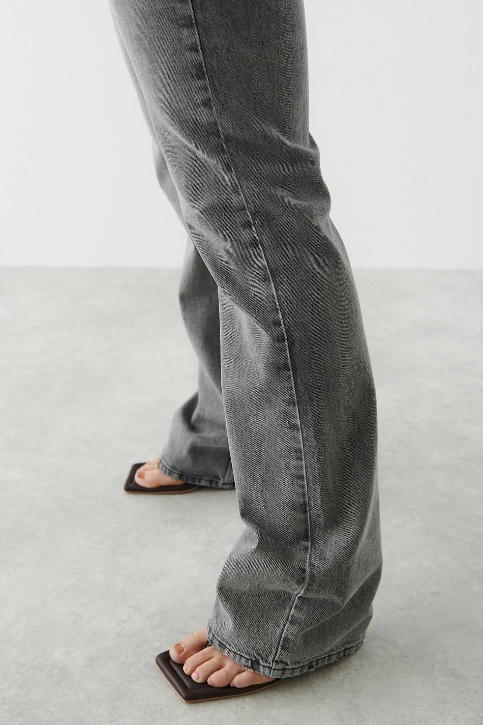 flare jeans - Gris