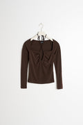 Selma top - Coffee bean